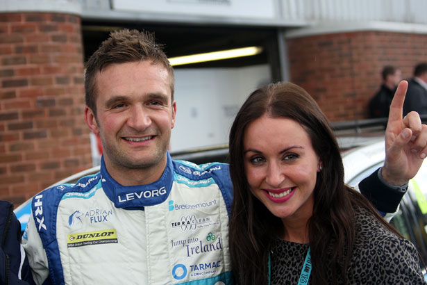 Colin and Louise Turkington celebrate pole position