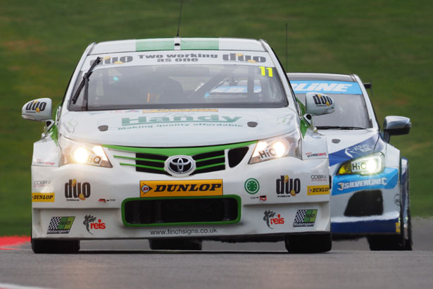 Rob Austin joins Colin Turkington on the front row of the grid