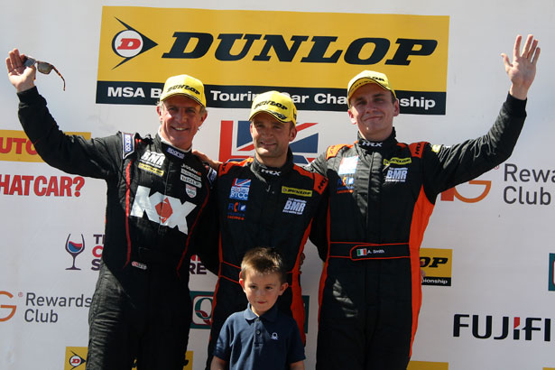 Jason Plato (left) and Colin Turkington (centre) will lead Team BMR's 2016 campaign