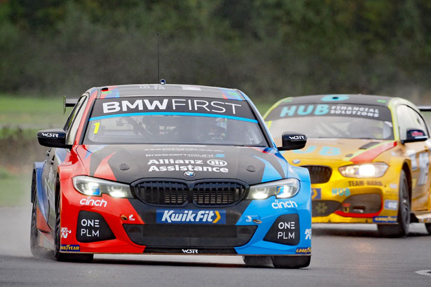 Colin Turkington gets to grip with the damp conditions